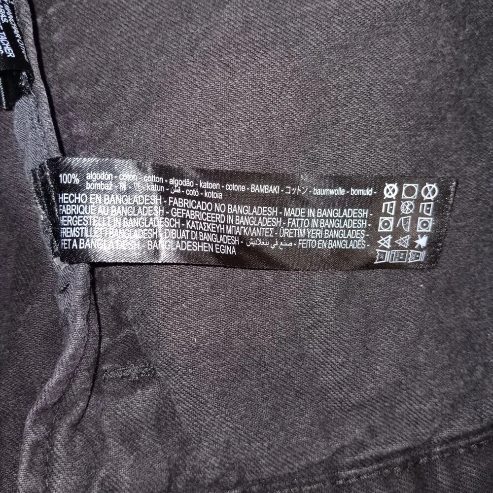 ZARA MEN'S BUTTON UP BLACK DENIM JACKET - Picture 7 of 11